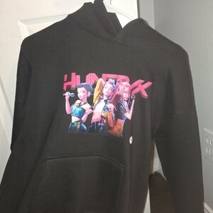 Black Hoodie with Graphic Print